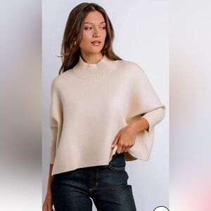Kerisma Cream Women's Poncho Sweater